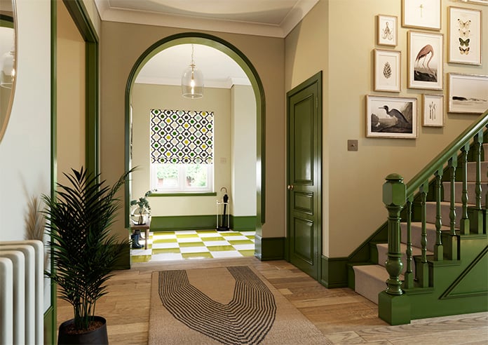 Orla Kiely Spot Flower, Blue Multi - Twist&Fit Roman Blind - Image 7